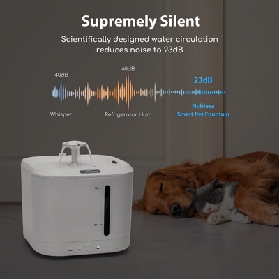 Bebedero fuente de gatos y perros automatico Nobleza con Temporizador y Control Remoto.